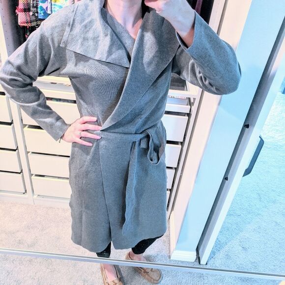 Harper Harlow Grey Coat Duster Cardigan NWT - Picture 8 of 14